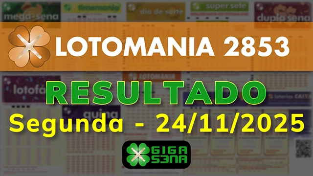 Resultado da Lotomania 2853