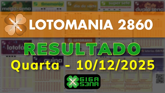 Resultado da Lotomania 2860