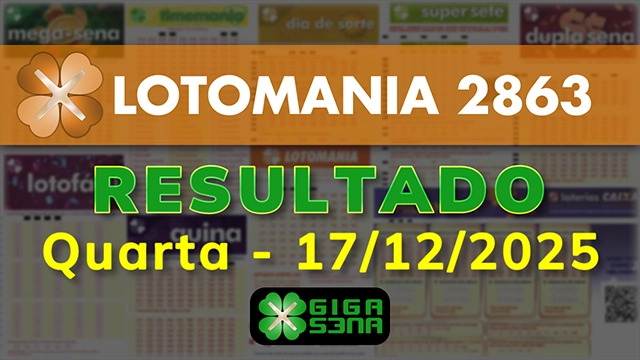 Resultado da Lotomania 2863