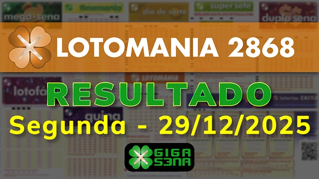 Resultado da Lotomania 2868
