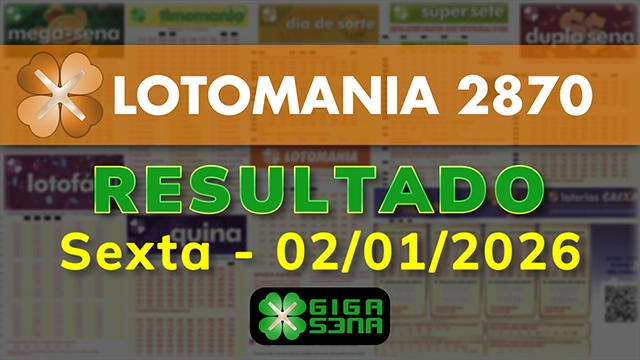 Resultado da Lotomania 2870