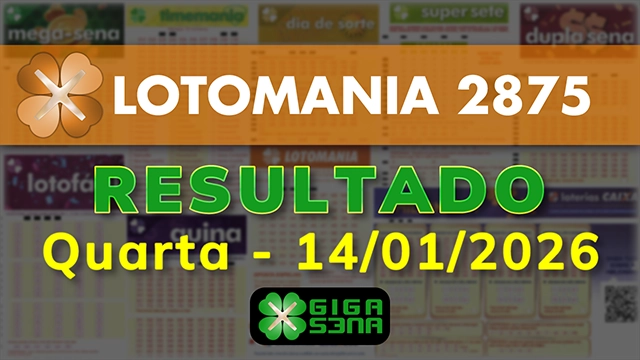 Resultado da Lotomania 2875