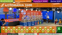 Sorteio da Lotomania 2600 - Foto: Reprodução / Caixa