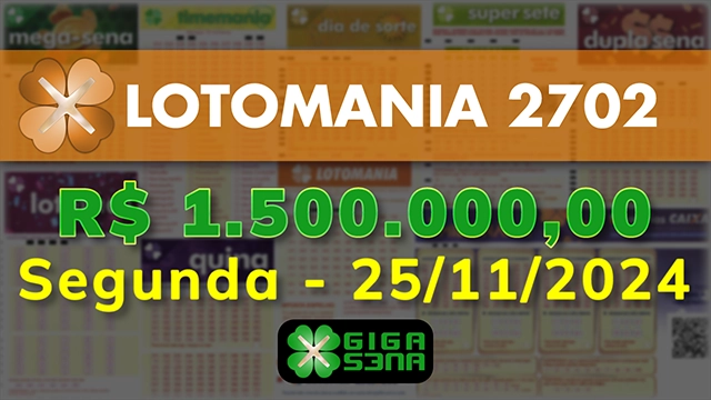 Sorteio da Lotomania 2702