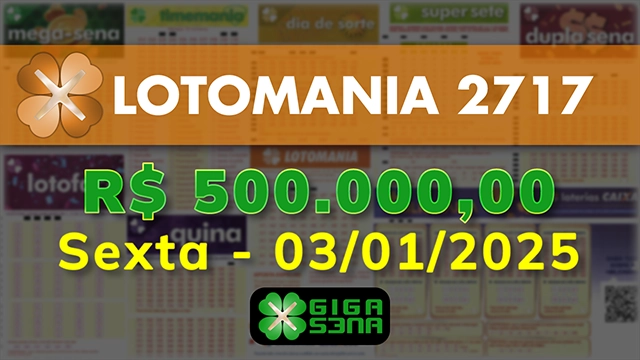 Sorteio da Lotomania 2717