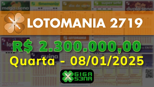 Sorteio da Lotomania 2719