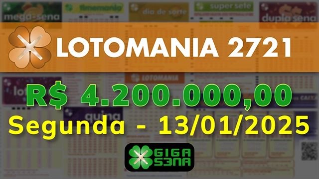 Sorteio da Lotomania 2721