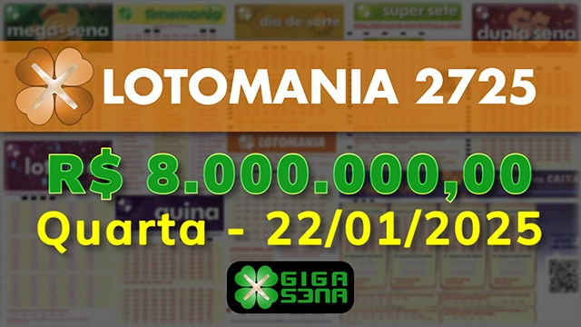 Sorteio da Lotomania 2725