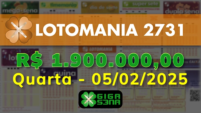 Sorteio da Lotomania 2731