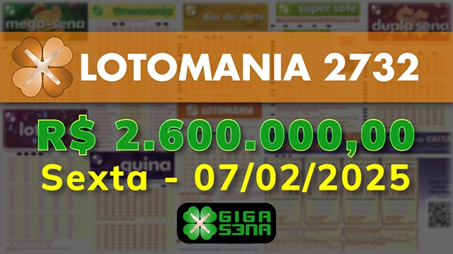 Sorteio da Lotomania 2732