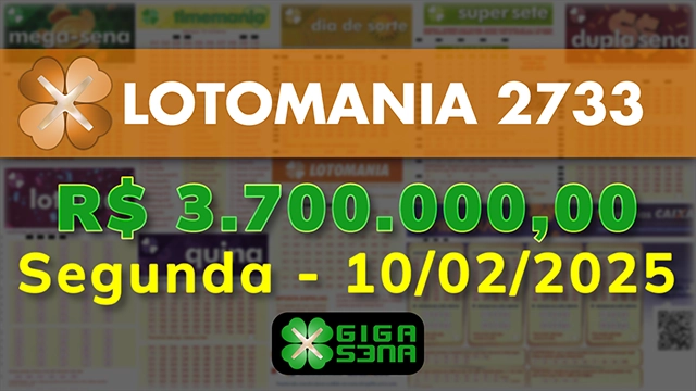 Sorteio da Lotomania 2733