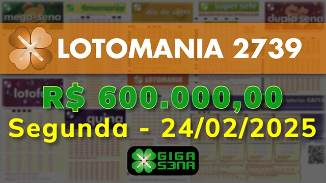 Sorteio da Lotomania 2739
