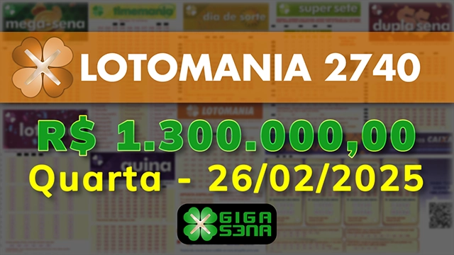 Sorteio da Lotomania 2740
