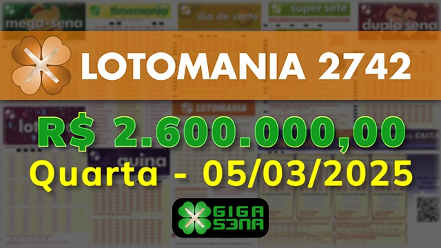 Sorteio da Lotomania 2742