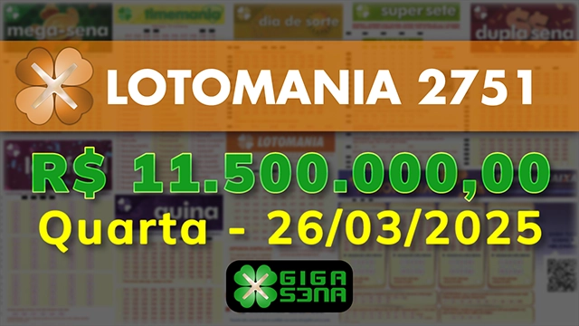 Sorteio da Lotomania 2751