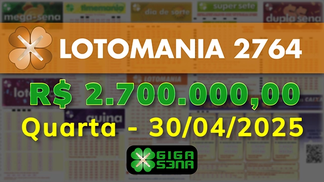 Sorteio da Lotomania 2764