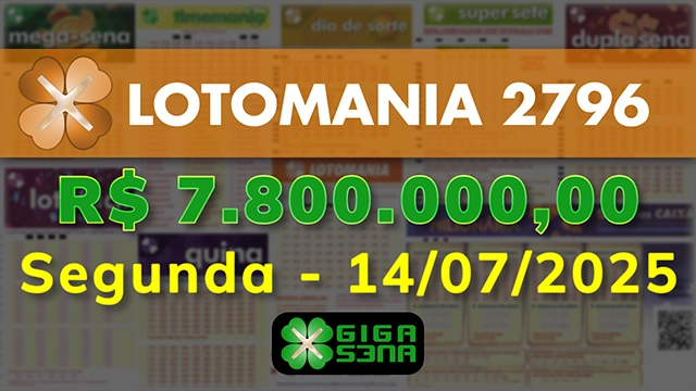 Sorteio da Lotomania 2796