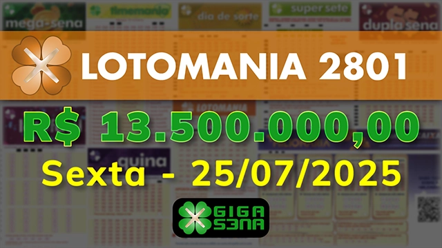Sorteio da Lotomania 2801