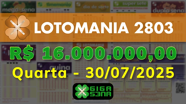 Sorteio da Lotomania 2803
