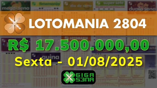 Sorteio da Lotomania 2804