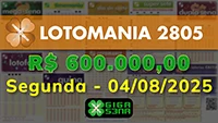 Sorteio da Lotomania 2805