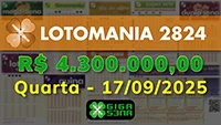 Sorteio da Lotomania 2824