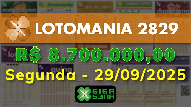 Sorteio da Lotomania 2829