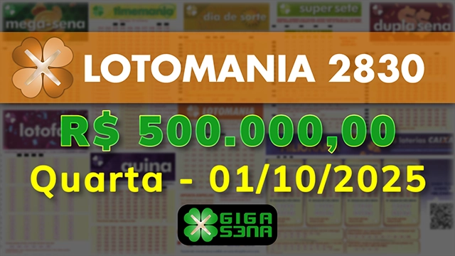Sorteio da Lotomania 2830