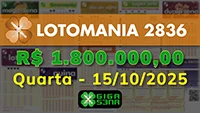 Sorteio da Lotomania 2836