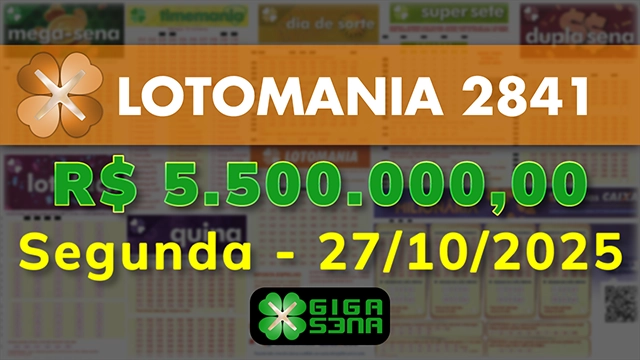 Sorteio da Lotomania 2841