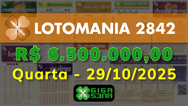 Sorteio da Lotomania 2842