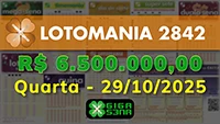 Sorteio da Lotomania 2842