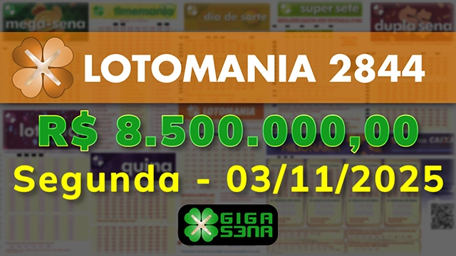 Sorteio da Lotomania 2844