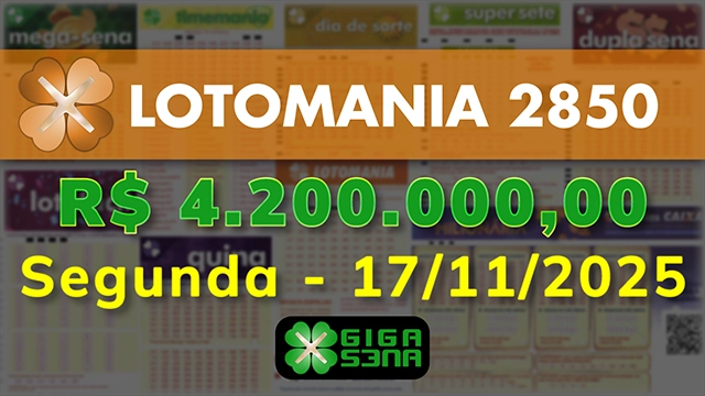Sorteio da Lotomania 2850