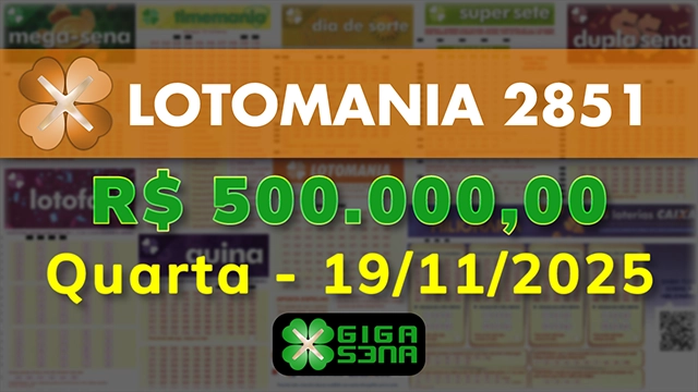 Sorteio da Lotomania 2851