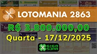 Sorteio da Lotomania 2863