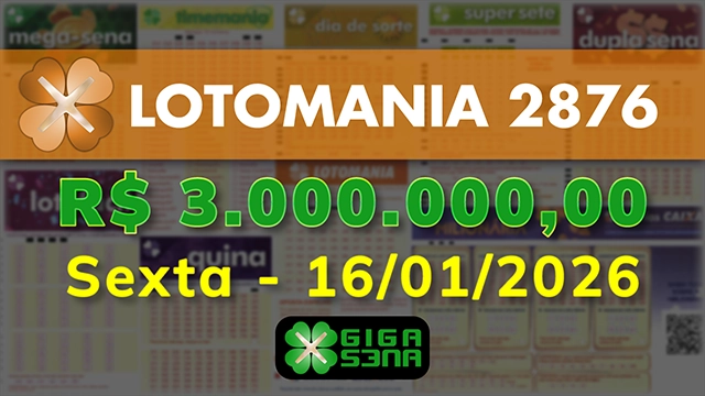 Sorteio da Lotomania 2876