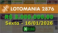 Sorteio da Lotomania 2876