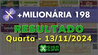 Resultado da +Milionária 198