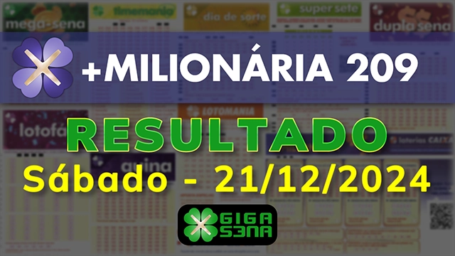 Resultado da +Milionária 209