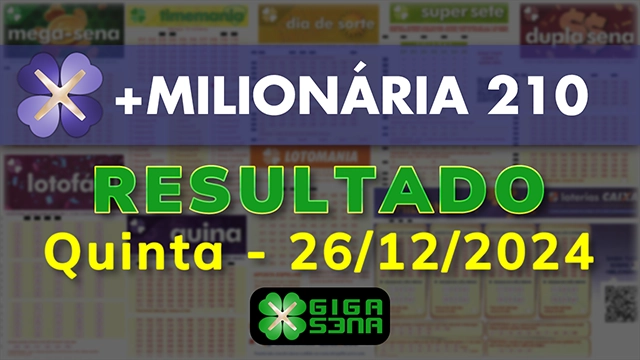 Resultado da +Milionária 210