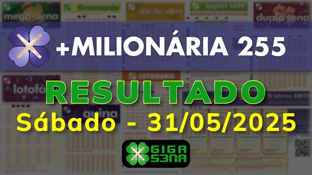 Resultado da +Milionária 255
