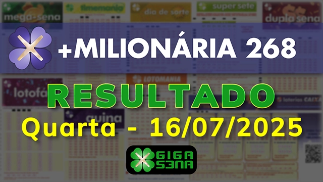 Resultado da +Milionária 268