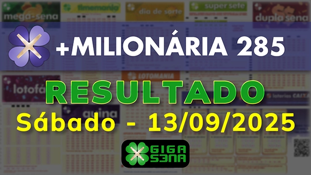 Resultado da +Milionária 285