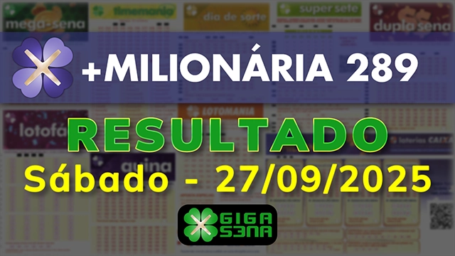 Resultado da +Milionária 289
