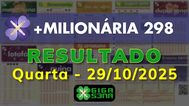 Resultado da +Milionária 298