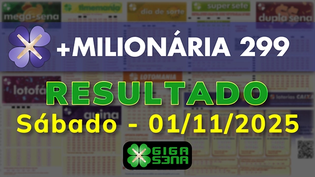 Resultado da +Milionária 299