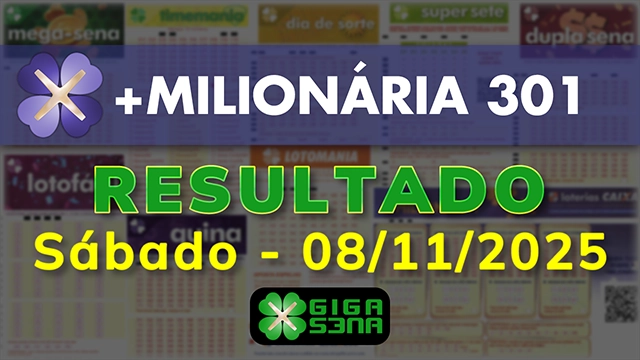 Resultado da +Milionária 301