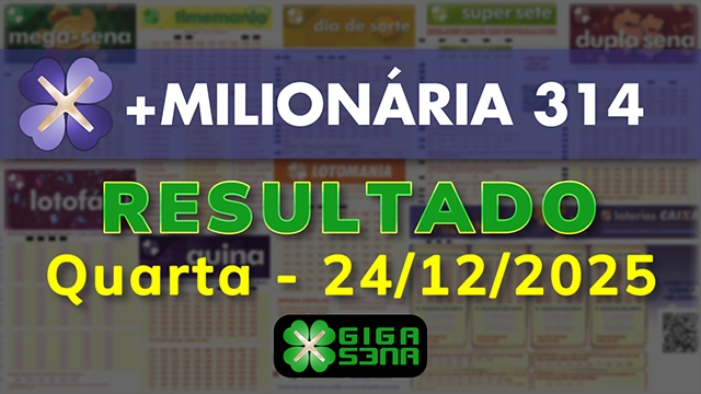 Resultado da +Milionária 314