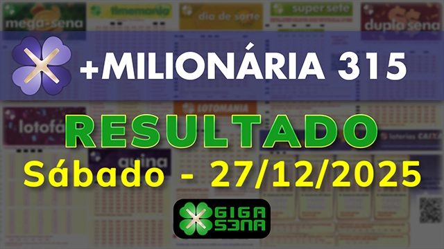 Resultado da +Milionária 315